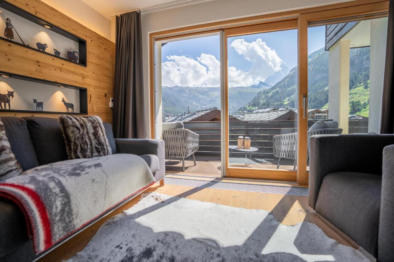 Moderne Wohnung Mit Ausblick Und Viel Sonne Zermatt Eksteriør billede